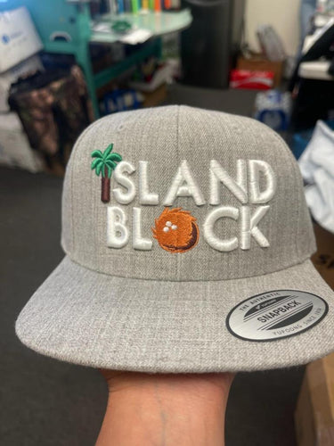 Light Grey Island Block Snapback